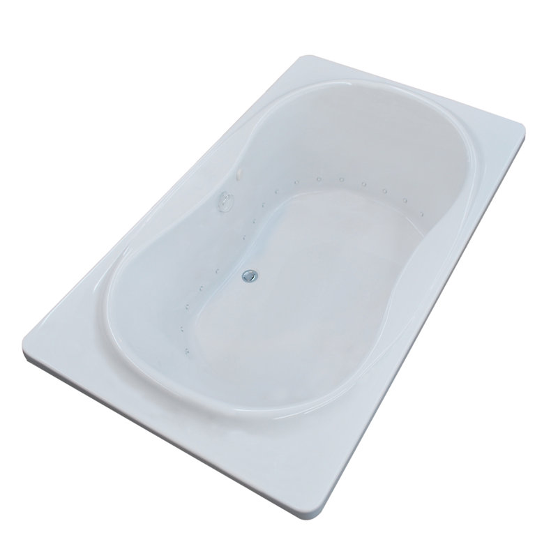 Spa Escapes Cayman 72" x 36" DropIn Air Bathtub with Center Drain